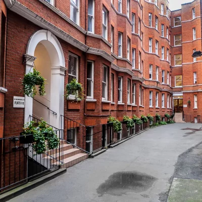 Sackgasse mit schönen Häusern in London